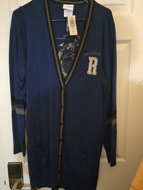Torrid Ravenclaw Blue Cardigan with Gray Trim